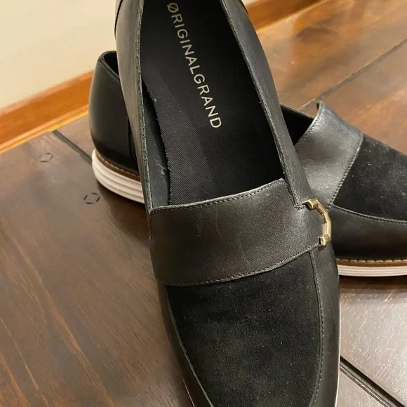 Cole Haan Women's Original Grand C Buckle Black Leather Loafer - Picture 5 of 5